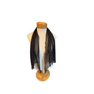 Black Sheer Chiffon Scarf- gorgeous!